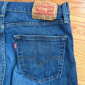 Levi's Blue Slim Straight 511 Jeans 33x30